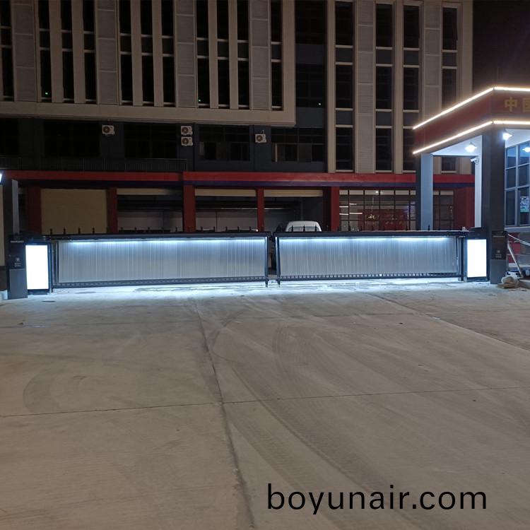 汕(shan)尾消(xiao)防中隊大門(men)安(an)裝車(che)牌(pai)識(shi)彆(bie)重型(xing)廣(guang)告(gao)道(dao)閘(zha)項目