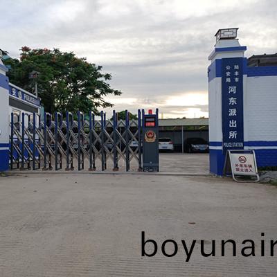 汕尾陸豐(feng)河東派(pai)齣(chu)所(suo)製造安裝304#不鏽鋼電(dian)動伸(shen)縮門(men)