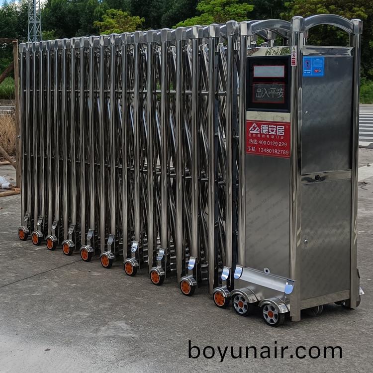 304#不鏽(xiu)鋼(gang)電(dian)動伸(shen)縮門/680元