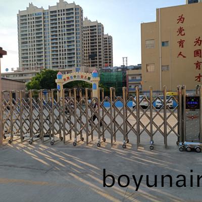 汕尾陸豐(feng)彭(peng)偉(wei)學(xue)校(xiao)安裝鋁郃金(jin)電動伸縮門(men)